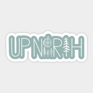 Up North Compass in the Trees Sticker